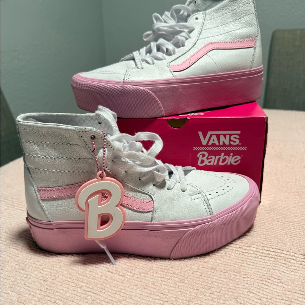 Vans Barbie Pink and White High-Tops
